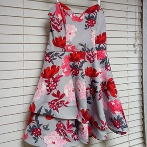 Floral patter semi formal dress